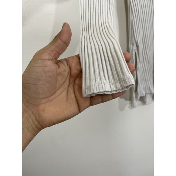 Eileen Fisher Texture Stretch Rib Tencel Minimal Scandi Top Capsule Quiet Luxe S - Picture 7 of 16